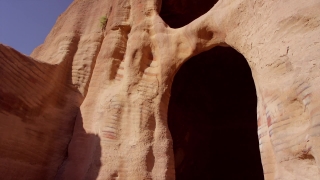 Cherry Blossom Stock Footage, Cliff Dwelling, Dwelling, Canyon, Cave, Housing